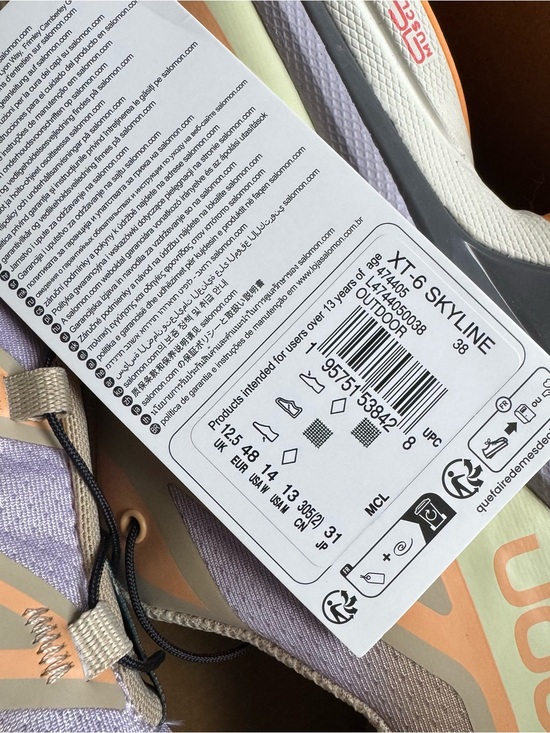 13 - Salomon XT-6 Shoes Sneakers New Hiking Walking Skyline Pepper Peach Orchid main image 4